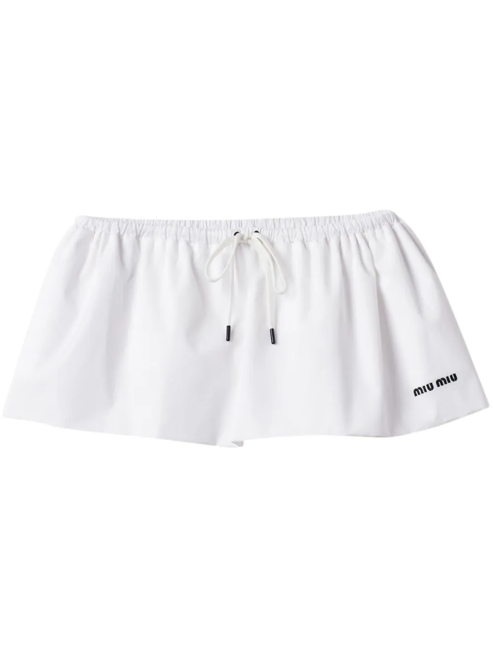 Flared Poplin Miniskirt | 42