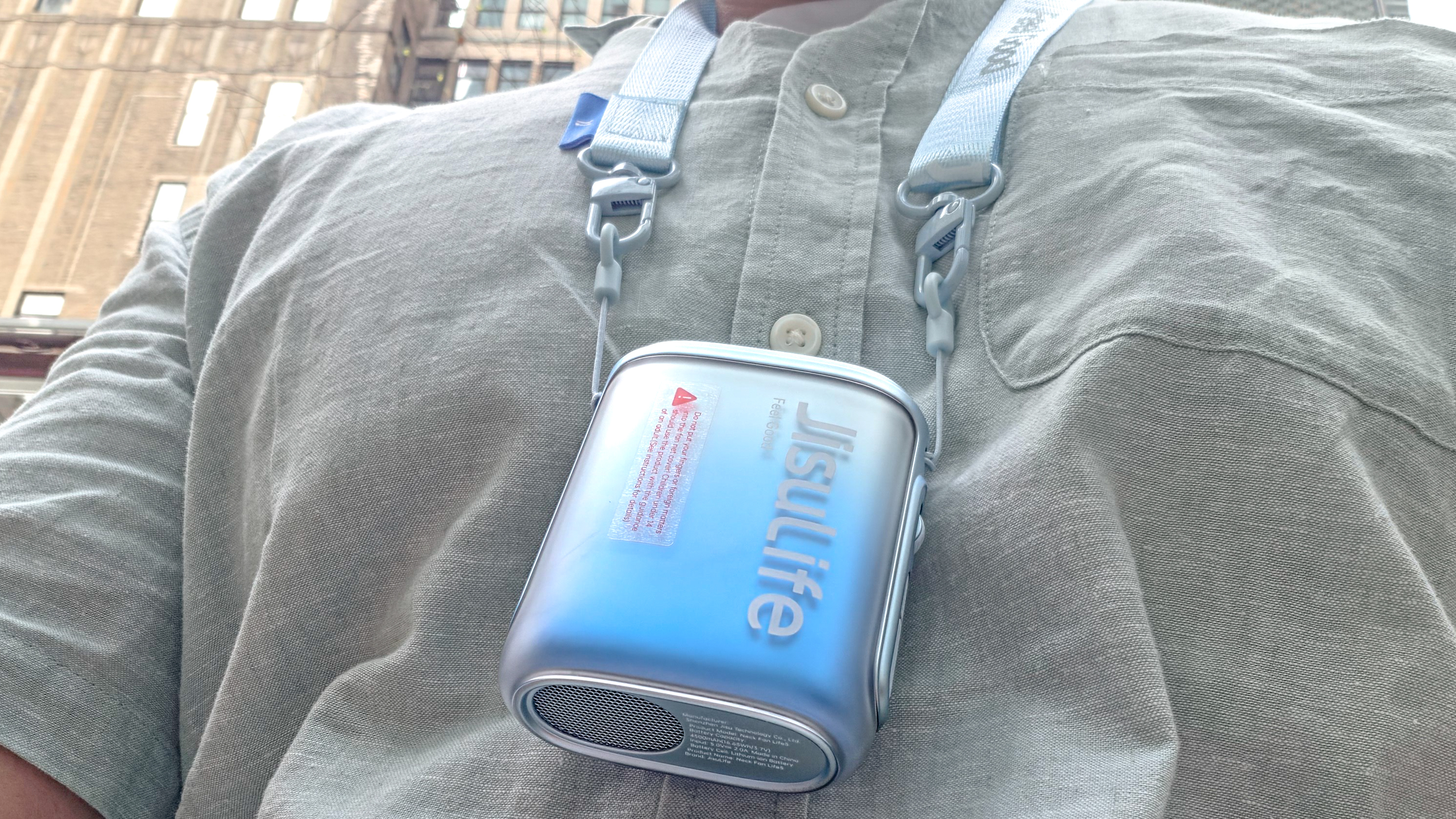 JisuLife Neck Fan Life5 around the neck.