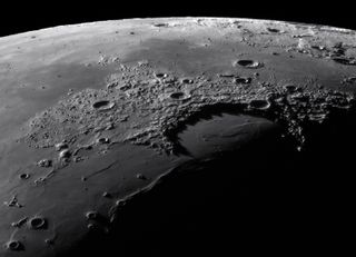 Shadow peaks of Sinus Iridum