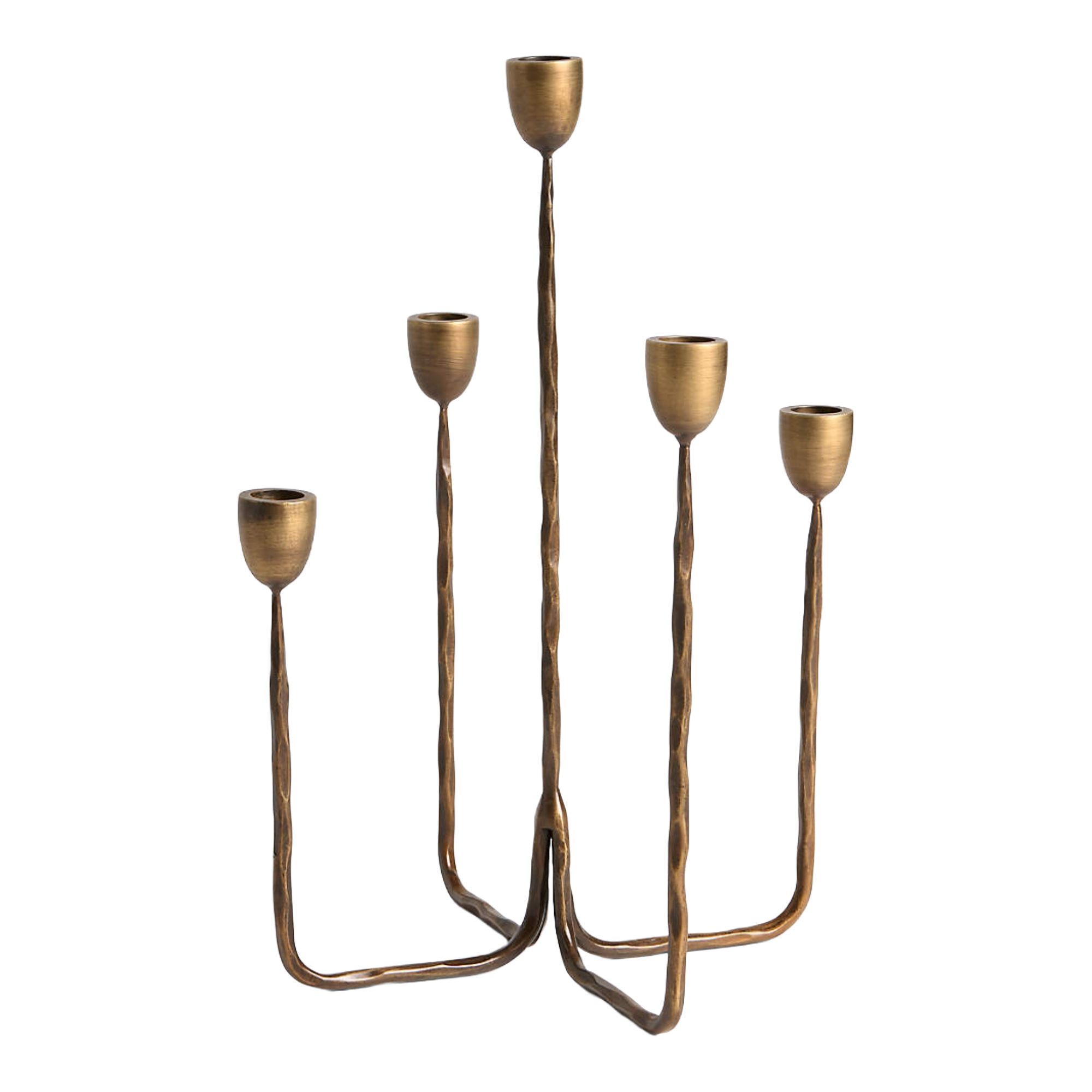Crate &amp;amp; Barrel, Barteau Antique Brass Candelabra