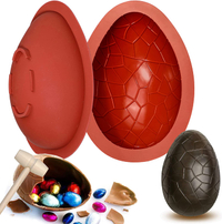 2. Webake Easter Dinosaur Egg Moulds Silicone Large 2 Pcs
RRP: £15.99
Take Easter egg making to the next level with these impressive, large, silicon egg moulds. These easy-to-use moulds have been rated 5 stars by over 70% of Amazon shoppers.