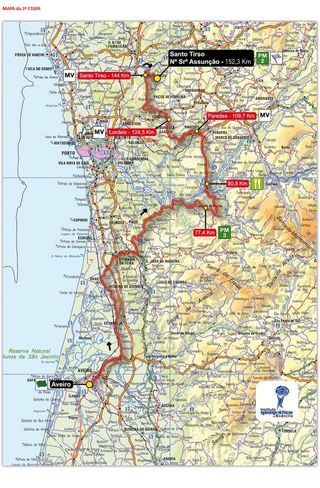 2010 Volta a Portugal stage 2 map