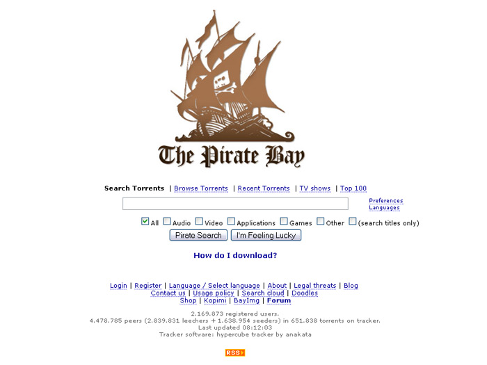 Pirate Bay adds option to share file-sharing links via Facebook