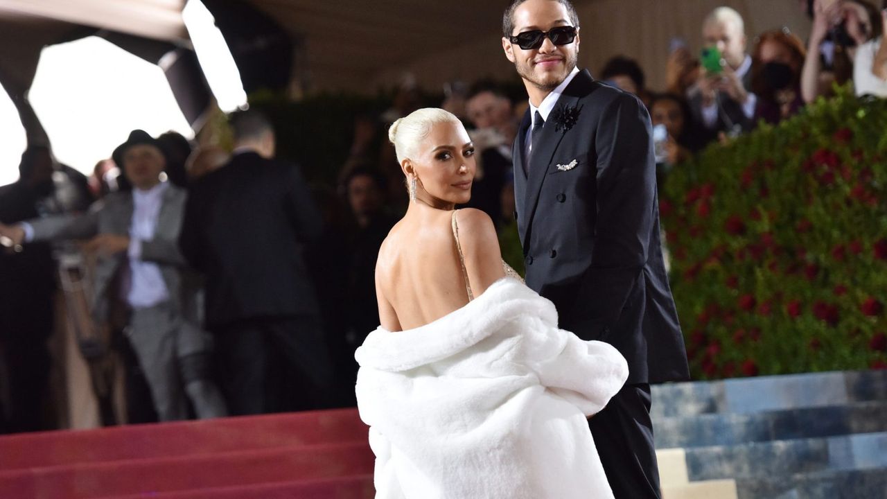 NEW YORK, NEW YORK - MAY 02: Kim Kardashian and Pete Davidson attend the 2022 Costume Institute Benefit celebrating In America: An Anthology of Fashion at Metropolitan Museum of Art on May 02, 2022 in New York City.