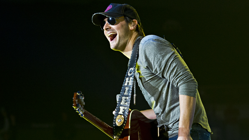 &quot;He has a real dedicated, almost Springsteen-ish work ethic,&quot; Sony/ATV&#039;s Troy Tomlinson says of Eric Church, seen her performing in Ohio, October 2012.