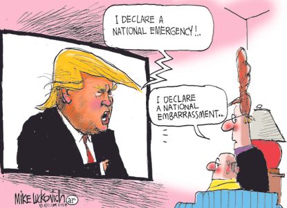 Political Cartoon&nbsp;U.S. Trump Border National Emergency Government Shutdown