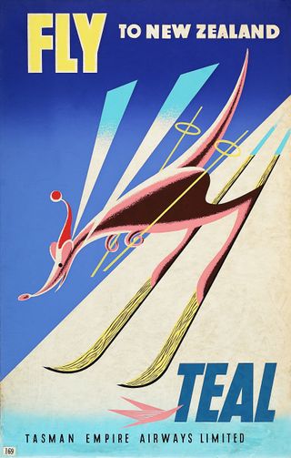 Air New Zealand vintage posters