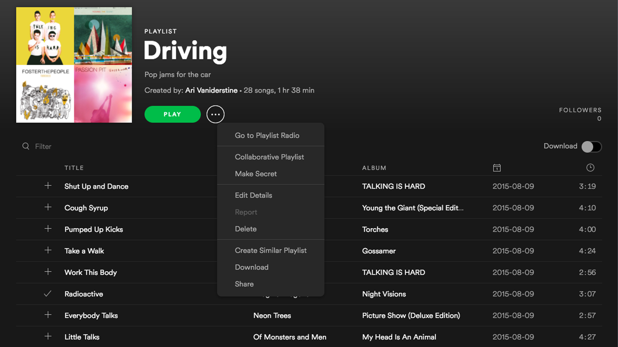 Spotify playlist