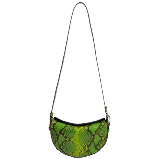 & Other Stories Snake-Embossed Leather Shoulder Bag