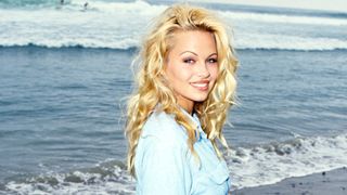 Pamela Anderson on the beach
