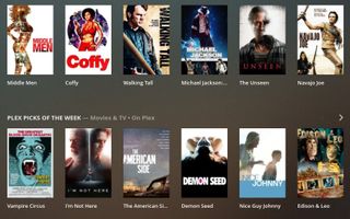 Selection of movies to watch on Plex