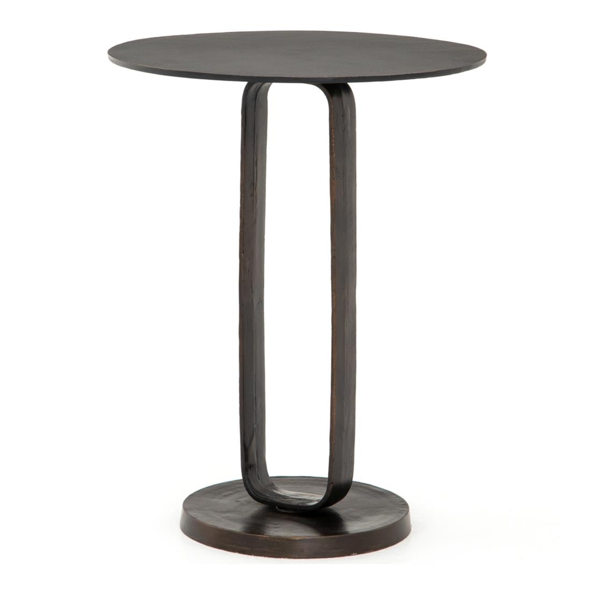 a modern charcoal brown side table
