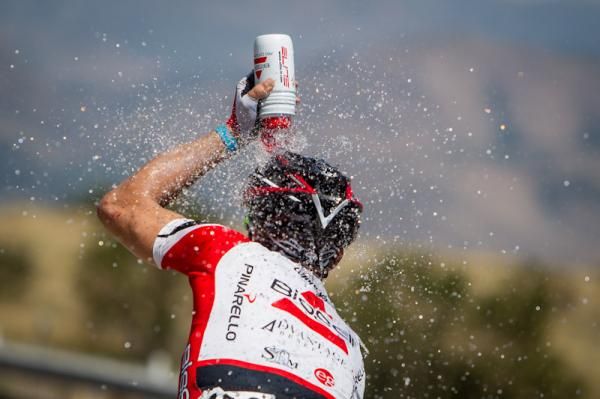 Riders did anything they could to stay cool on today's hot stage.