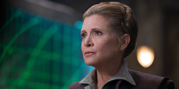 Carrie Fisher in The Force Awakens