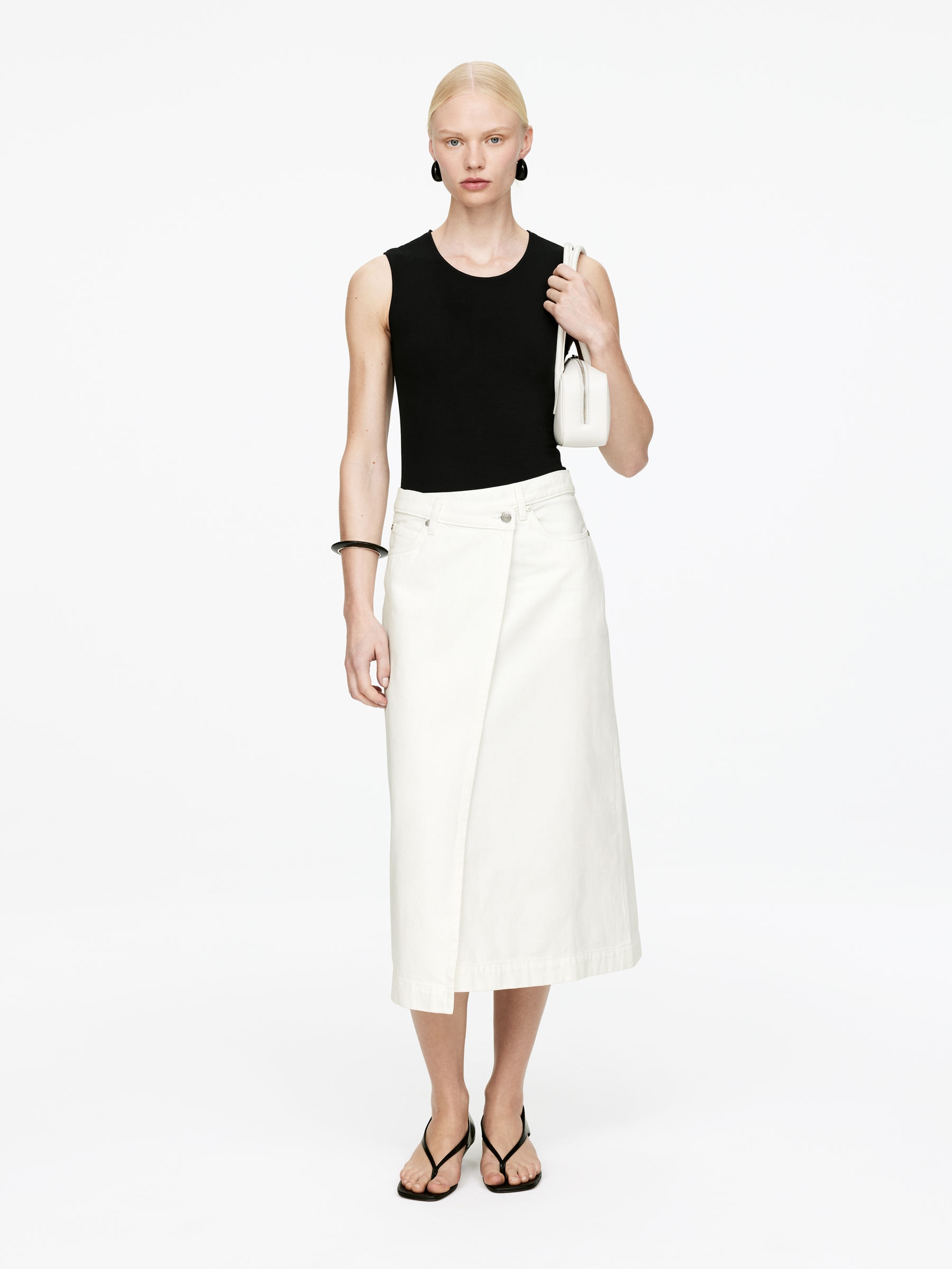 Denim Wrap Skirt – White – Women – Arket Gb
