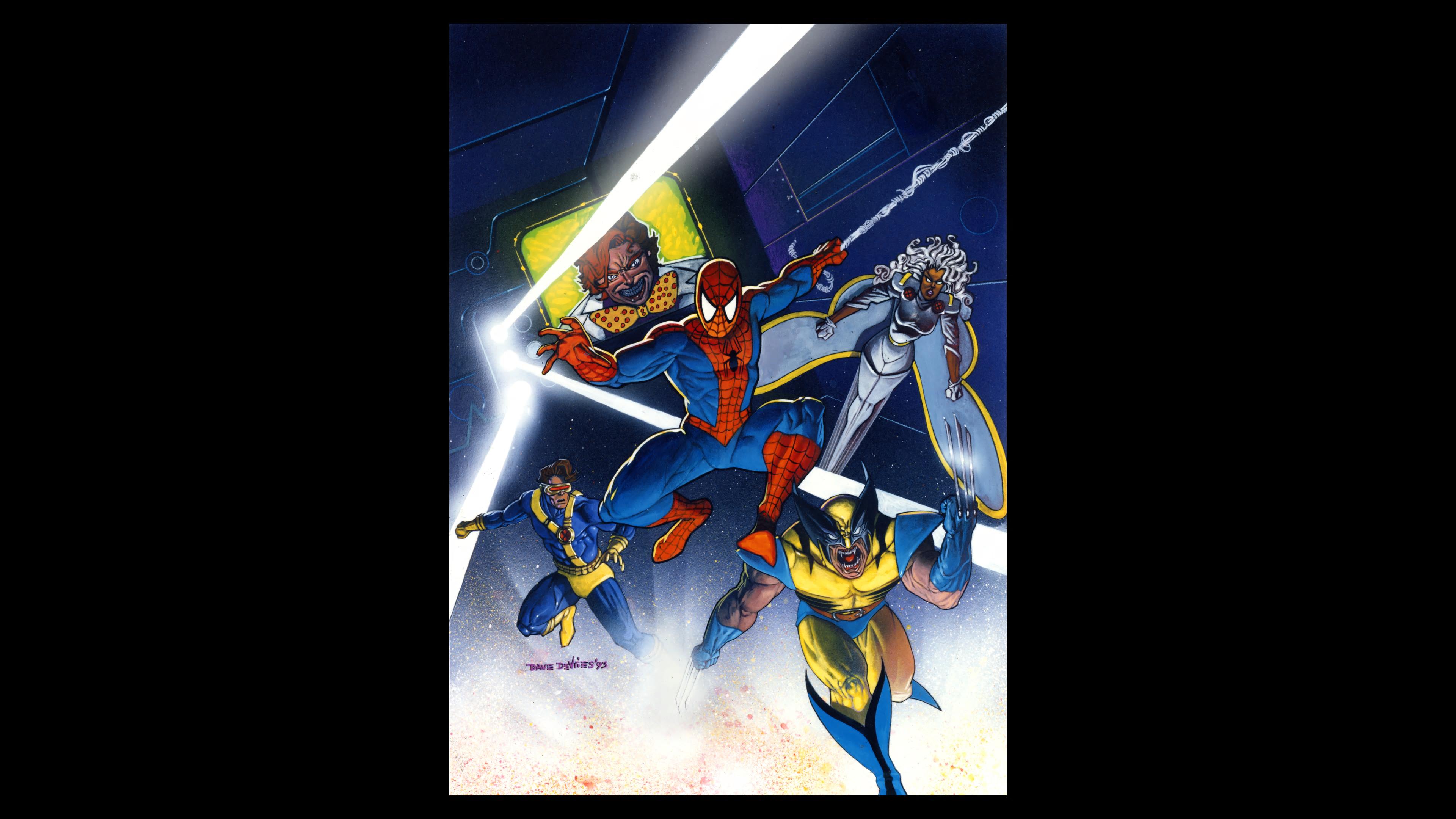 Screens from 1990s Marvel games