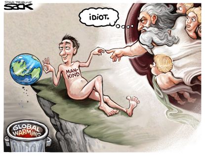 Editorial Cartoon World Global Warming Idiocy