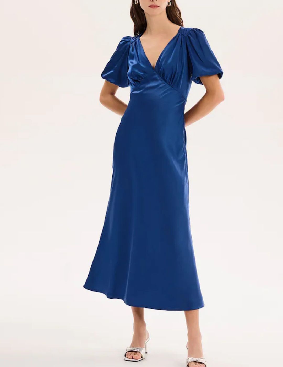 Omnes , Rosie Ruched Puff Sleeve Dress