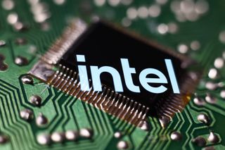 Intel logo displayed on a Microchip