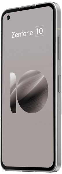 A leaked render of the Asus Zenfone 10 from the side in its white colorway.