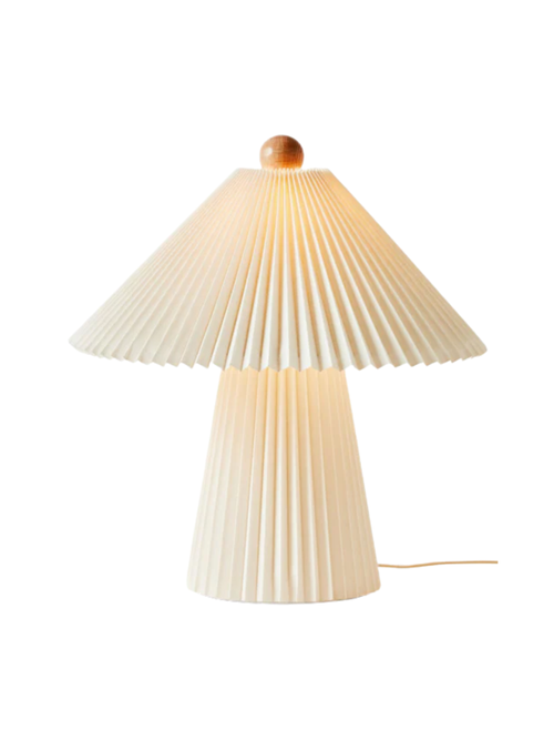 Cream Lila Pleated Table Lamp