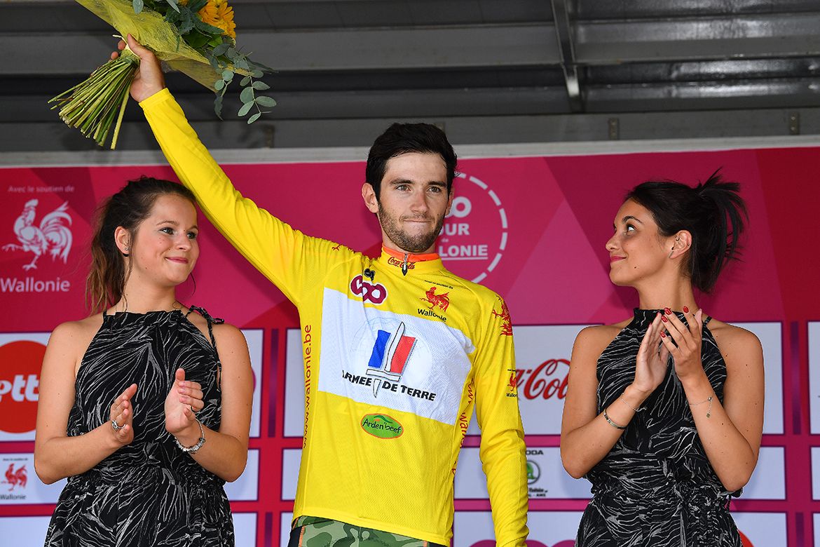 Benjamin Thomas in the Tour de Wallonie's yellow jersey