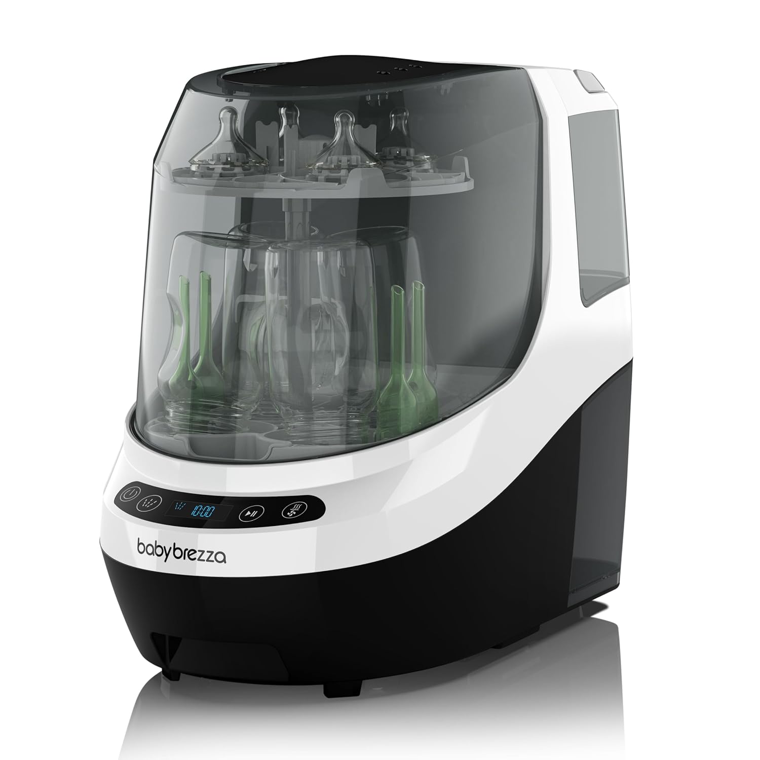 Baby Brezza, Baby Brezza Baby Bottle Washer Pro - Clinically Proven Better Cleaning - Washer, Sterilizer + Dryer in One Appliance for Essentials Like Bottles + Pump Parts &amp;ndash; Machine Replaces Brushes + Racks