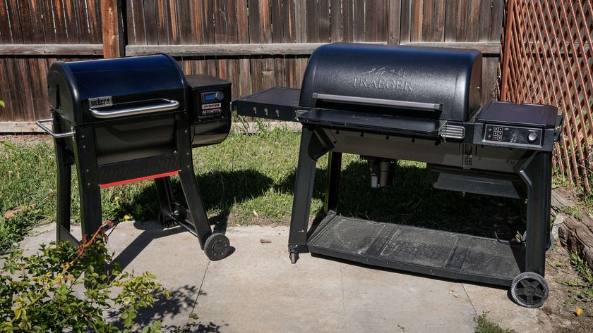 Weber vs Traeger pellet grills side by side