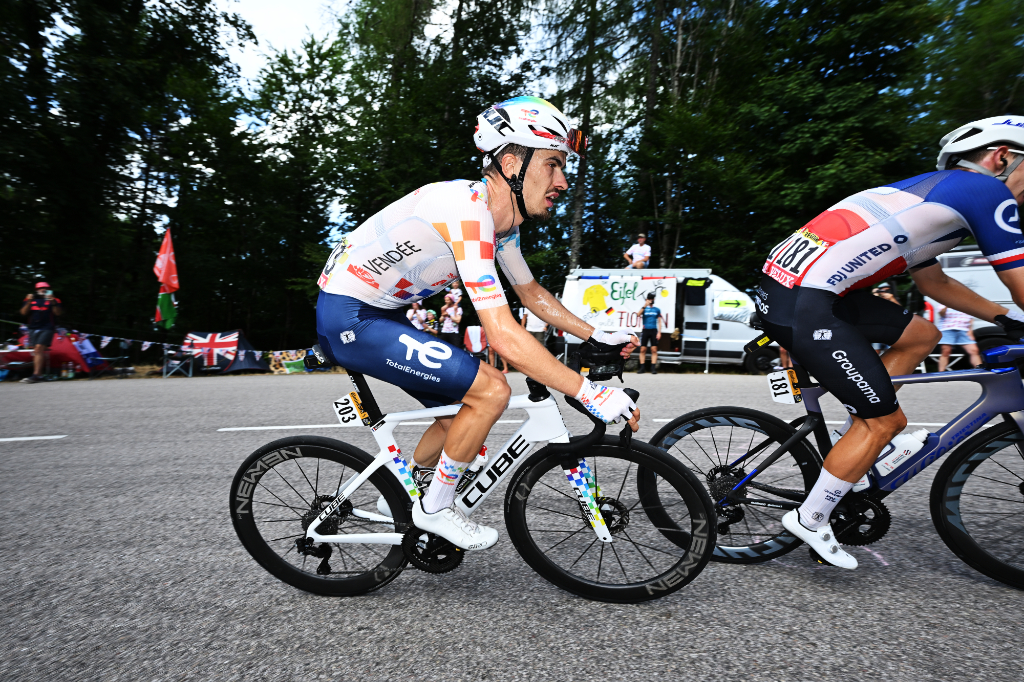 Joris Delbove of France and Team TotalEnergies competes during the 113th Tour de France 2026, Stage 13 from Dole to Belfort