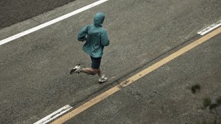 Man running on a street