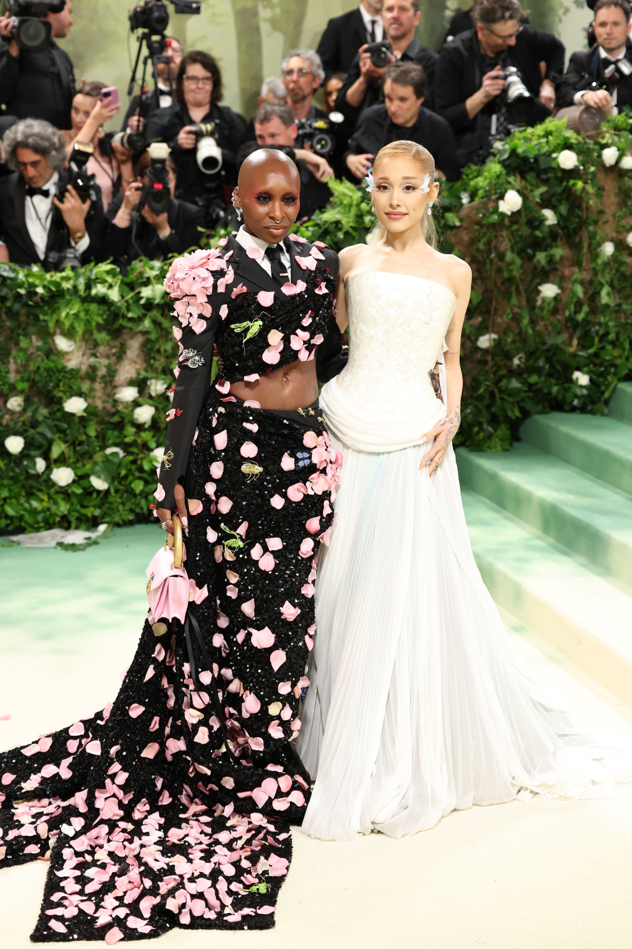 Cynthia Erivo and Ariana Grande attend The 2024 Met Gala Celebrating 