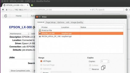 Turn Raspberry Pi into Printer Server