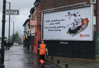 Brandalism advert in Manchester