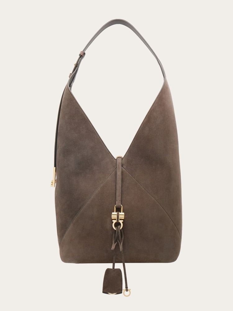 V-Shaped Hobo Bag (l)