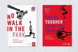 Two posters for The Grid, Virgin Active's take on the trend towards movement training. The brand tasked Wolff Olins with reinvigorating the gym experience
