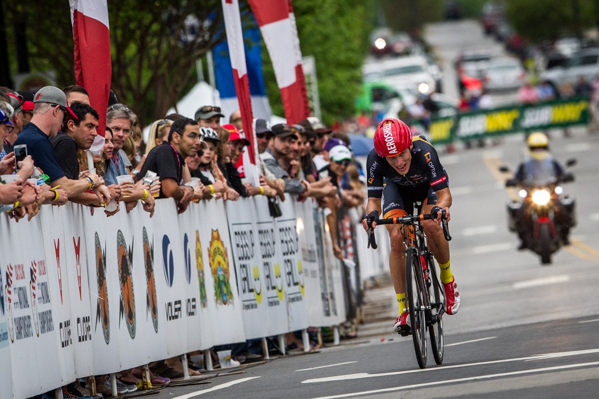 Tom Soloday (Optum) spent the last part of the race off the front