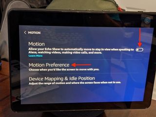 Echo Show 10 Disable Motion Step 5