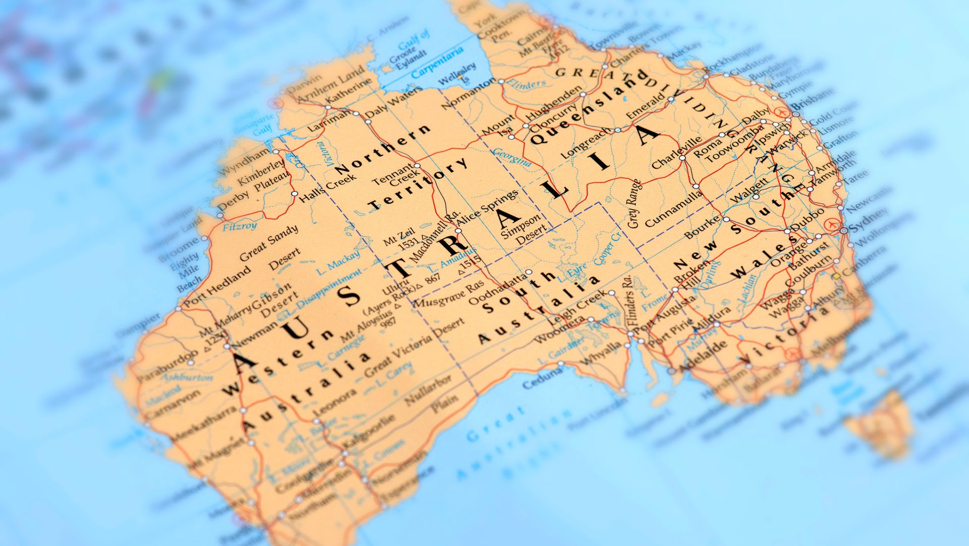 A map of Australia