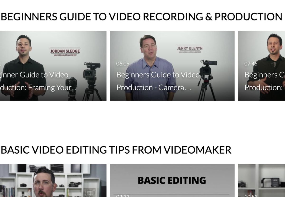 SchoolTube screenshot: Beginners Guide to Video Production