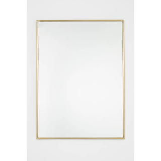 Large gold-framed metal mirror