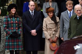 Kate William Harry Meghan at Christmas