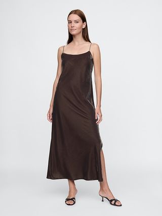 Recycled Velvet Maxi Slip Dress