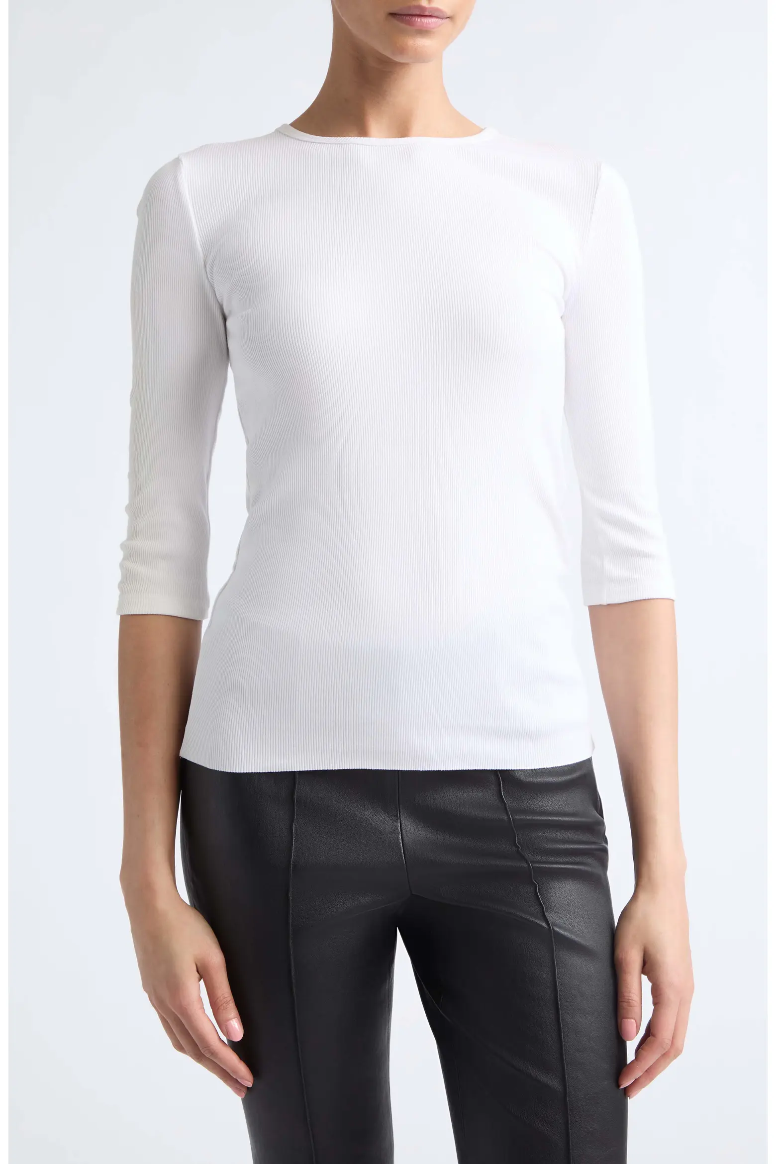 Vince, Elbow Sleeve Crewneck Top