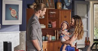 Ash Ashford is impressed by how good Tori Morgan is with baby Luc in Home And Away.