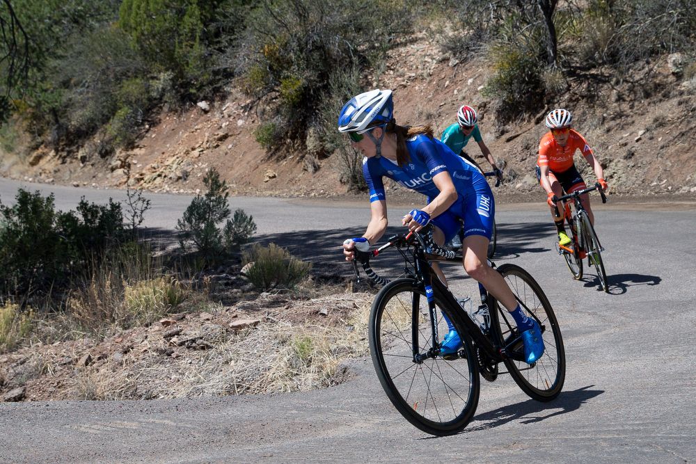 Katie Hall climbs to victory during stage 1 at Tour of the Gila