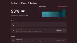 Windows 11 Power & battery screenshot