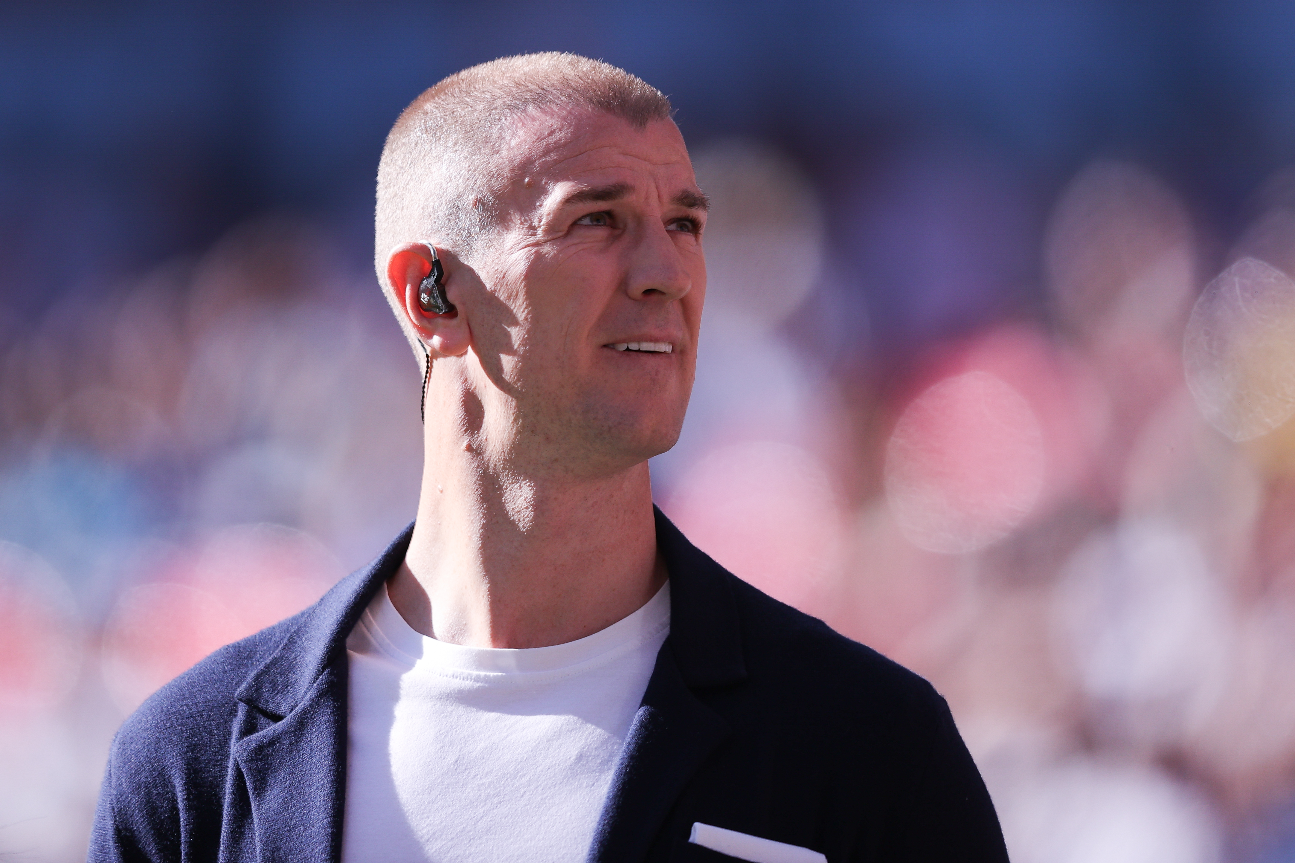 LONDON, ENGLAND - APRIL 25: TNT Sports pundit Joe Hart during the Emirates FA Cup Semi Final match between Manchester City and Southampton at Wembley Stadium on April 25, 2026 in London, England.