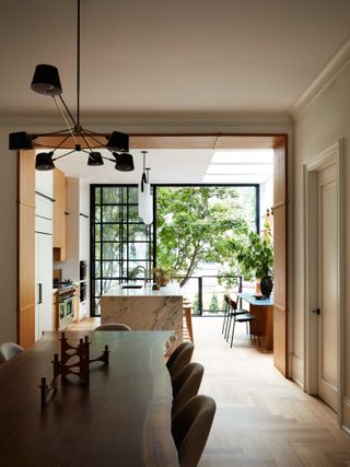 Light-filled open-plan kitchen and dining room
