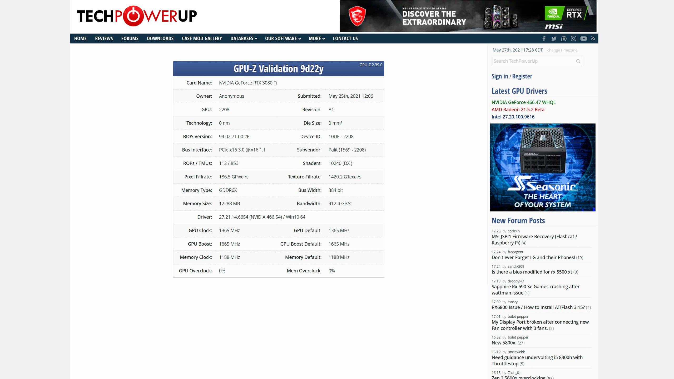 GeForce RTX 3080 Ti's Final Specs May Have Just Been Leaked