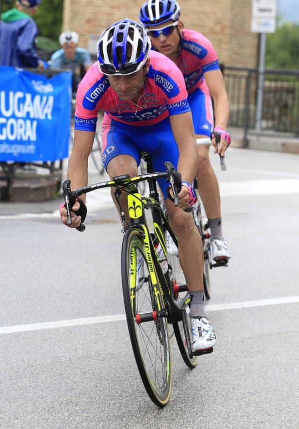 Michele Scarponi bridged up to the breakaway, went solo but was caught on the last lap
